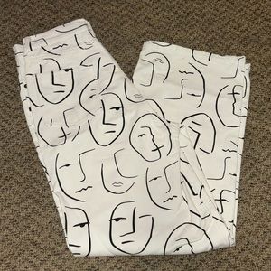 SHEKOU Black Face Embroidered Jeans